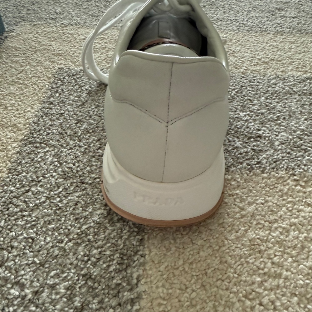 Women's Slightly Used Leather Prada Sneakers - Picture 4 of 14